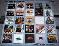 THE BEATLES STUNNING RARE US PROMO POSTER FOR THE CD ISSUE ALBUM CATALOGUE 1987