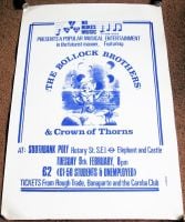 THE BOLLOCK BROTHERS CROWN OF THORNS CONCERT POSTER TUE 9th FEB 1982 LONDON POLY