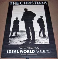 THE CHRISTIANS STUNNING UK RECORD COMPANY PROMO POSTER 'IDEAL WORLD' SINGLE 1987