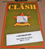 THE CLASH ENGLISH BEAT CONCERT POSTER THE HOLLYWOOD PALLADIUM US 15/19 JUNE 1982