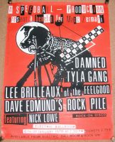 THE DAMNED TYLA GANG BRILLEAUX EDMUNDS NICK LOWE CONCERT POSTER 6th JAN 1979 UK