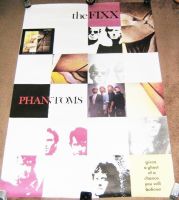 THE FIXX NEW WAVE STUNNING RARE U.K. PROMO POSTER FOR THE 'PHANTOM' ALBUM 1984