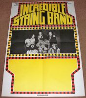 THE INCREDIBLE STRING BAND STUNNING RARE U.K. TOUR BLANK POSTER FROM 1973