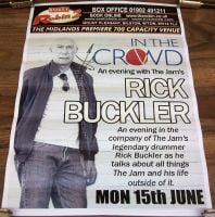 THE JAM RICK BUCKLER AUTO'D EVENT POSTER 'AN EVENING WITH' MONDAY 15th JUNE 2015