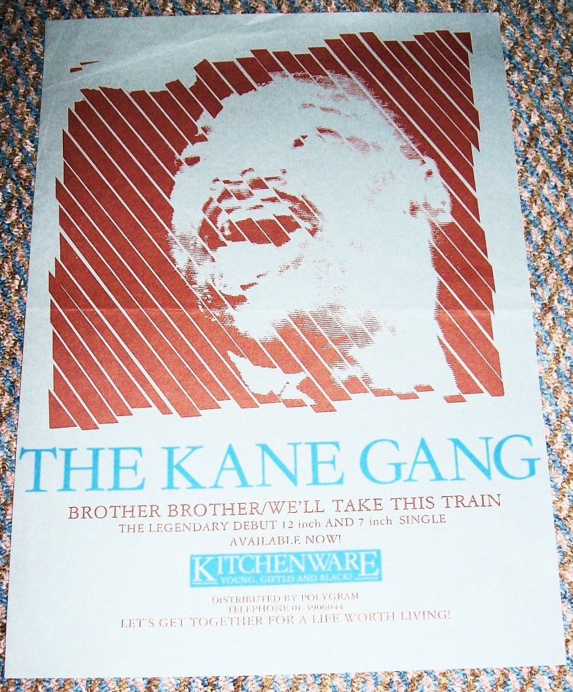 THE KANE GANG UK RECORD COMPANY PROMO POSTER 'BROTHER BROTHER' DEBUT SINGLE
