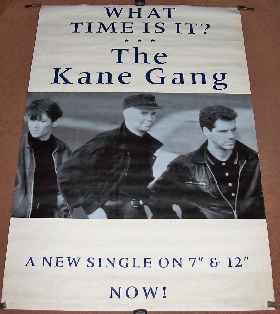 THE KANE GANG RARE UK RECORD COMPANY PROMO POSTER 'WHAT TIME IS IT' SINGLE 