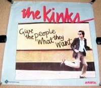 THE KINKS U.K. REC COM PROMO POSTER "GIVE THE PEOPLE WHAT THEY WANT" ALBUM 1981