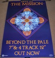 THE MISSION RARE U.K. RECORD COMPANY PROMO POSTER 'BEYOND THE PALE' SINGLE 1988