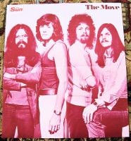 THE MOVE LYNNE UK PROMO POSTER FROM THE SUN NEWSPAPER FOR 1971 COMPILATION ALBUM