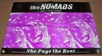 THE NOMADS RARE U.K. RECORD COMPANY PROMO POSTER 'SHE PAYS THE RENT' SINGLE 1985