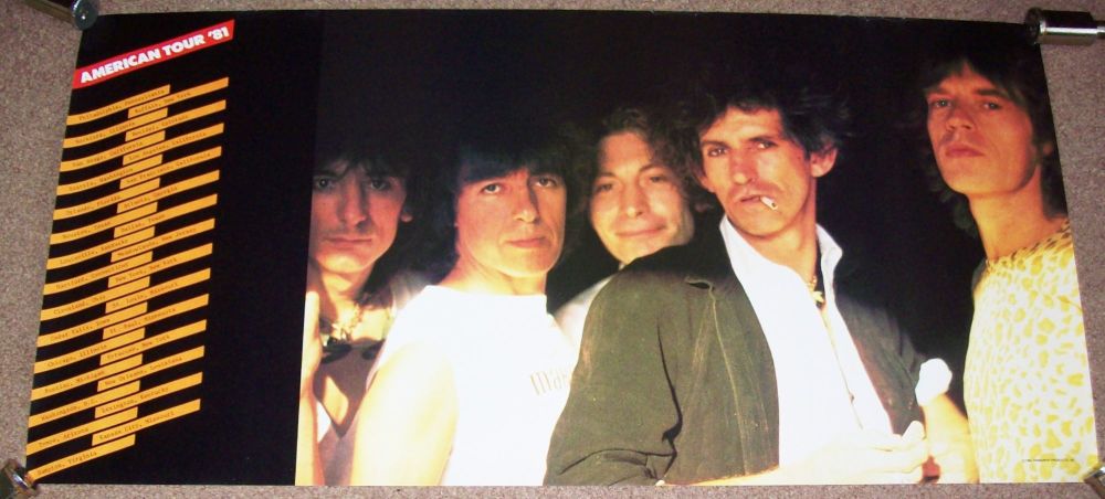 THE ROLLING STONES ABSOLUTELY STUNNING AND RARE 1981 NORTH AMERICAN TOUR PO