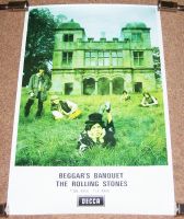 THE ROLLING STONES RARE FIRST PRINTERS PROOF POSTER 'BEGGARS BANQUET' ALBUM 1968