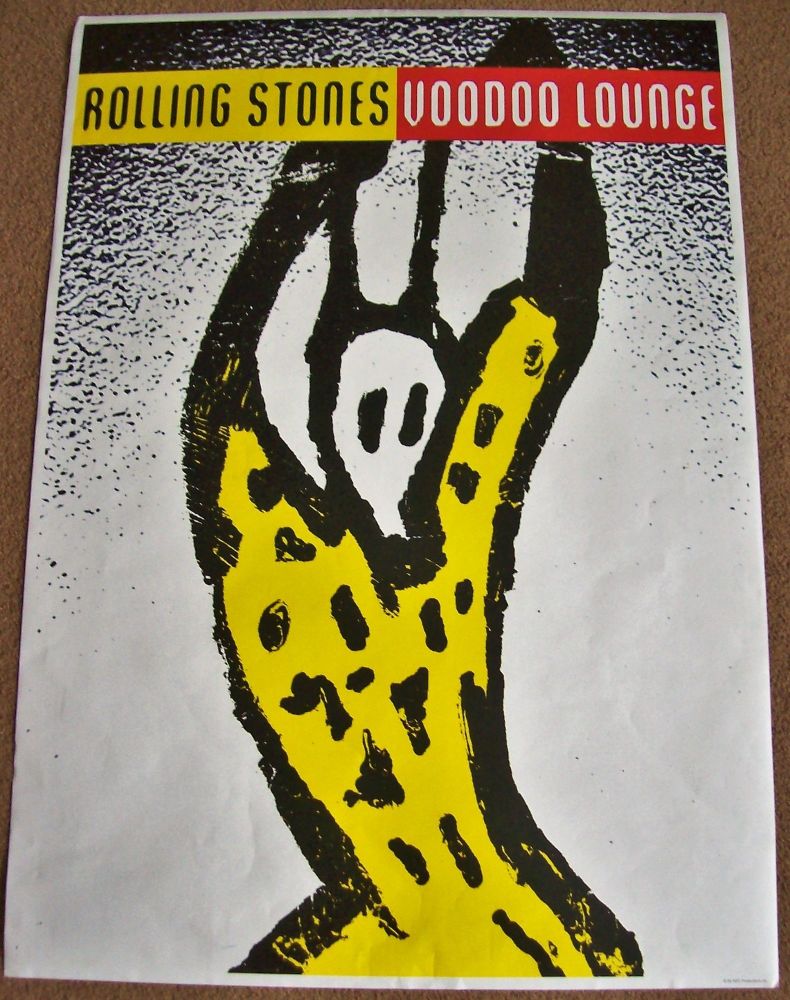 THE ROLLING STONES US '95 RZO PROD'S INC.' POSTER 'VOODOO LOUNGE' ALBUM 199