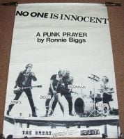 THE SEX PISTOLS UK RECORD COMPANY PROMO POSTER 'NO ONE IS INNOCENT' SINGLE 1978