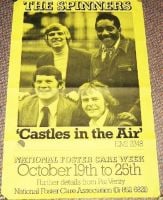 THE SPINNERS U.K. RECORD COMPANY PROMO POSTER "CASTLE'S IN THE AIR" SINGLE 1975