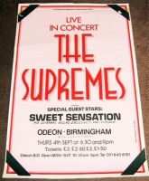 THE SUPREMES CONCERT POSTER THURSDAY 4th SEPTEMBER 1975 BIRMINGHAM ODEON THEATRE