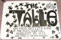 THE TABLE CONCERT POSTER FRIDAY 17th OCTOBER 1980 AT THE FLEET CENTRE LONDON UK