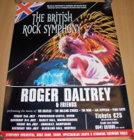 THE WHO ROGER DALTREY AND FRIENDS STUNNING "BRITISH ROCK SYMPHONY" U.K. TOUR POSTER 1999