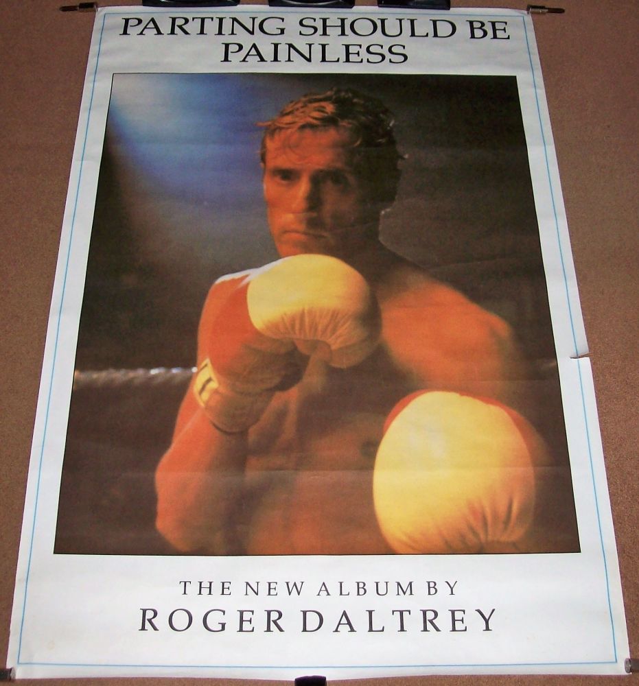 THE WHO ROGER DALTREY UK REC COM PROMO POSTER 'PARTING SHOULD BE PAINLESS' 
