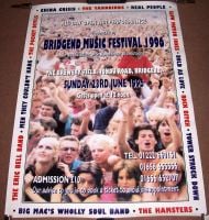 THE YARDBIRDS CHINA CRISIS BRIDGEND MUSIC FESTIVAL POSTER SUNDAY 23rd JUNE 1996 