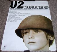 U2 SUPERB U.K. REC COM PROMO POSTER SPECIAL EDITION 'BEST OF 1980-1990' CD ALBUM
