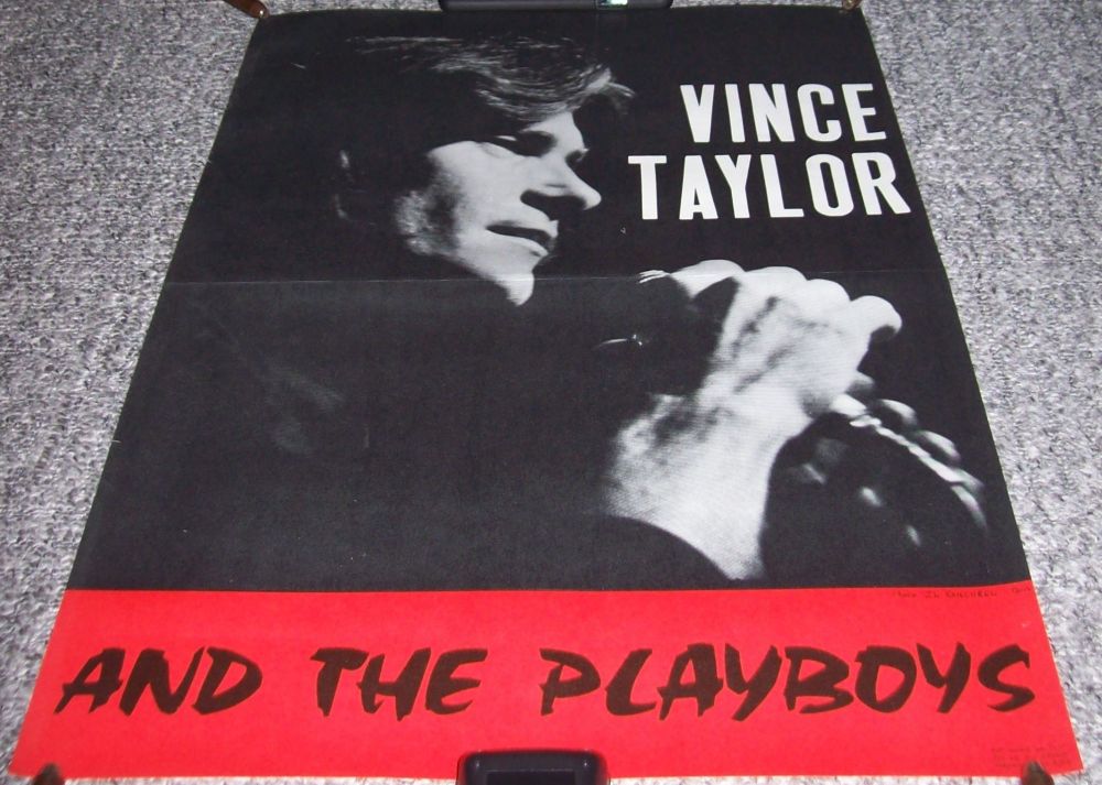 VINCE TAYLOR AND THE PLAYBOYS RARE EARLY 60'S FRENCH RECORD COMPANY PROMO P