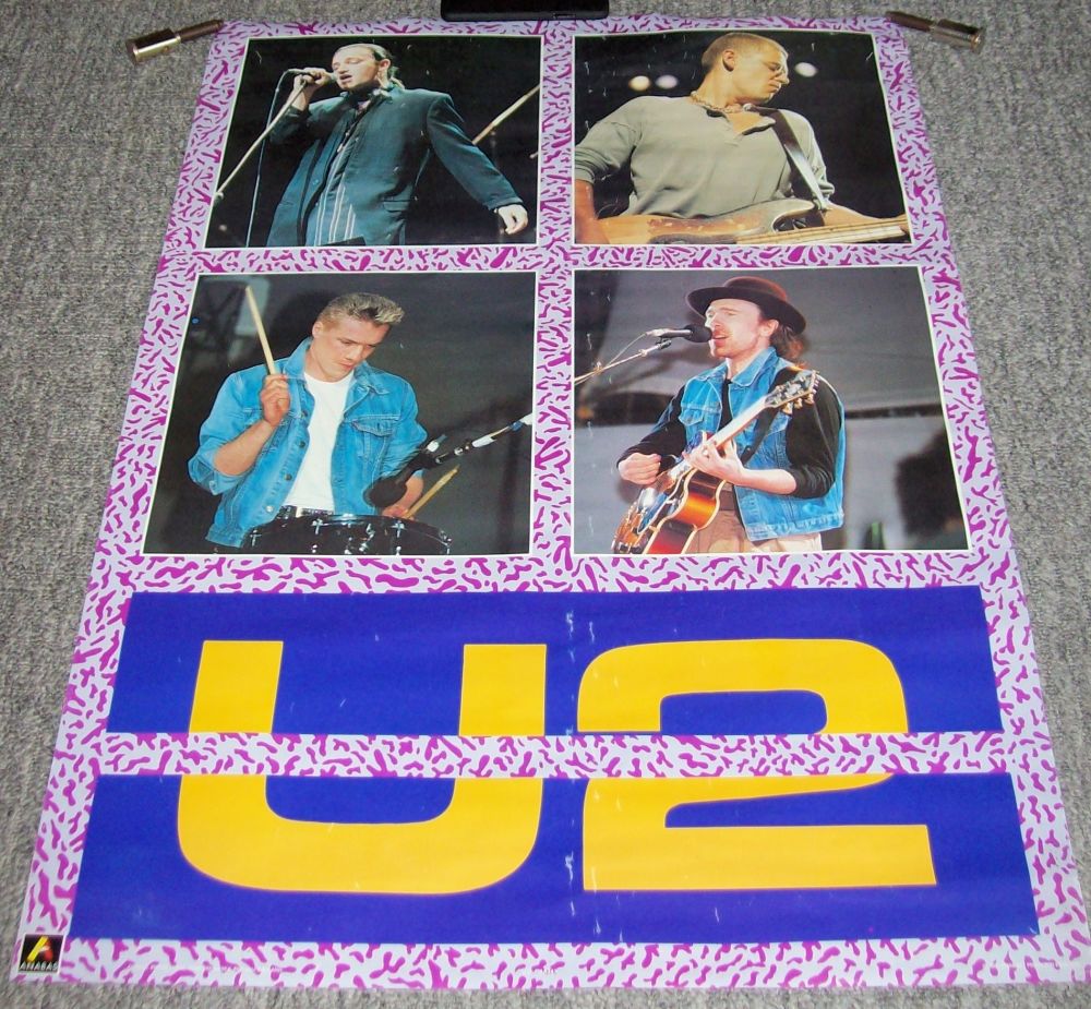 U2 STUNNING RARE DUTCH ANNABAS PERSONALITY POSTER CATALOGUE No.AA343 FROM 1