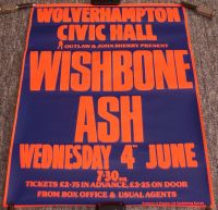 WISHBONE ASH STUNNING WEDNESDAY 4th JUNE 1980 WOLVERHAMPTON U.K. CONCERT POSTER