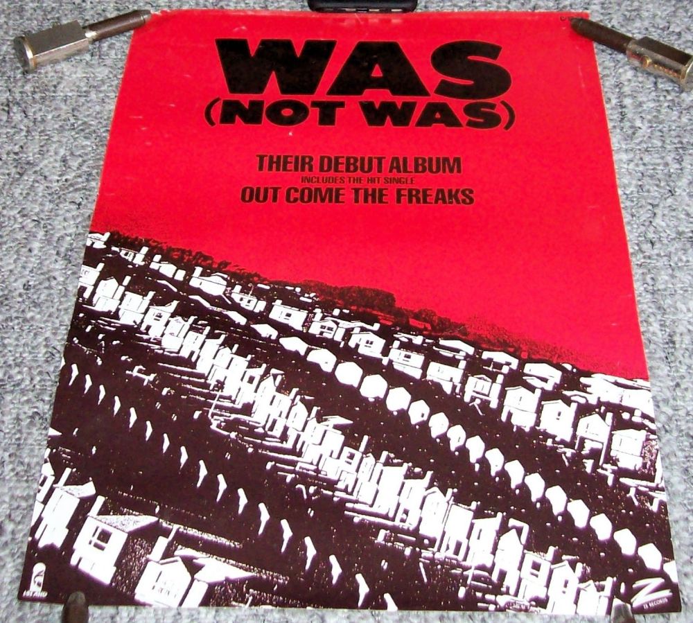 WAS NOT WAS UK RECORD COMPANY PROMO POSTER FOR THE SELF TITLED DEBUT ALBUM 