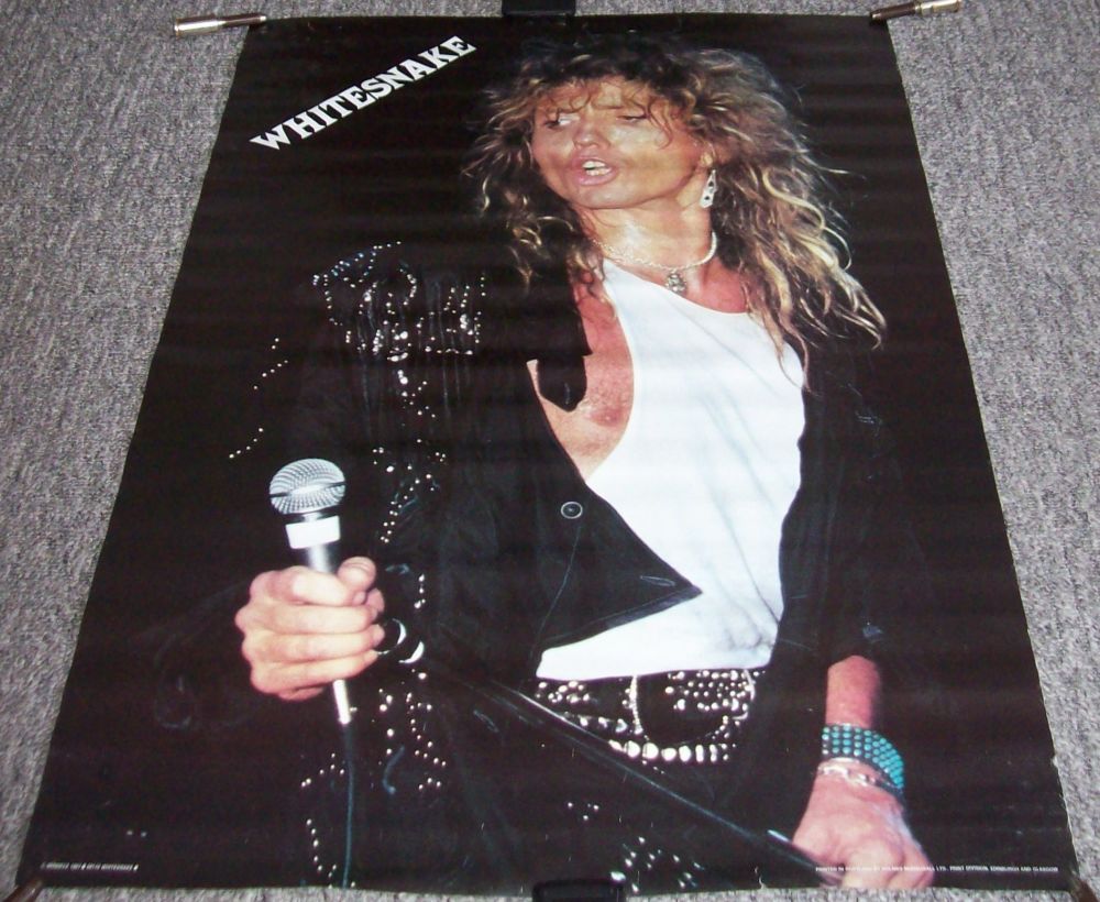 WHITESNAKE STUNNING RARE U.K. MINERVA FULL COLOUR PERSONALITY POSTER 1987 