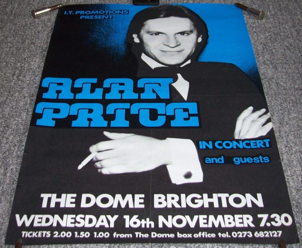ALAN PRICE CONCERT POSTER WEDNESDAY 16th NOVEMBER 1983 AT THE BRIGHTON DOME