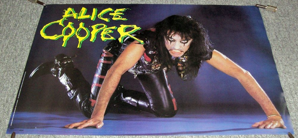 ALICE COOPER STUNNING RARE DUTCH VERKERKE FULL COLOUR 1987 PERSONALITY POST