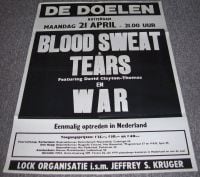 BLOOD SWEAT AND TEARS WAR SUPERB CONCERT POSTER MONDAY 21st APRIL 1980 ROTTERDAM