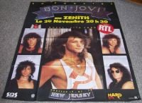 BON JOVI LITA FORD CONCERT POSTER 20th NOVEMBER 1988 ZENITH THEATRE PARIS FRANCE