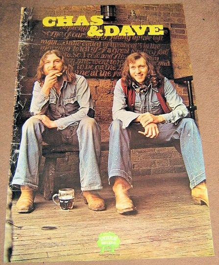 CHAS AND DAVE RARE UK RECORD COMPANY PROMO POSTER SELF TITLED DEBUT ALBUM 1