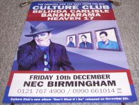 CULTURE CLUB HEAVEN 17 BANANARAMA BELINDA CARLISLE CONCERT POSTER NEC UK 1999