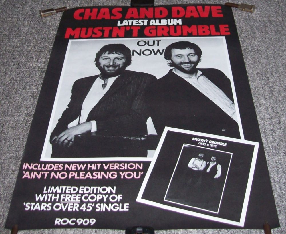 CHAS AND DAVE U.K. RECORD COMPANY PROMO POSTER 
