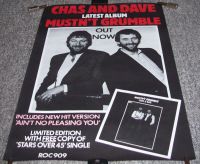 CHAS AND DAVE U.K. RECORD COMPANY PROMO POSTER "MUSTN’T GRUMBLE” ALBUM IN 1982