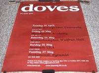 DOVES INDIE ABSOLUTELY SUPERB AND RARE U.K. TOUR POSTER FOR APRIL AND MAY 2002