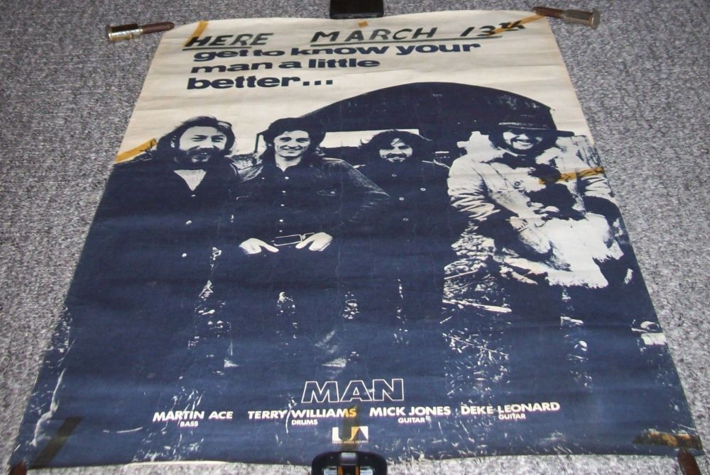 MAN RARE U.K. CONCERT & PROMO POSTER MONDAY 13th MARCH 1972 QUAINTWAYS CHES