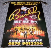 BUDDY ABSOLUTELY STUNNING PROMO POSTER FOR THE STRAND THEATRE LONDON IN 2001