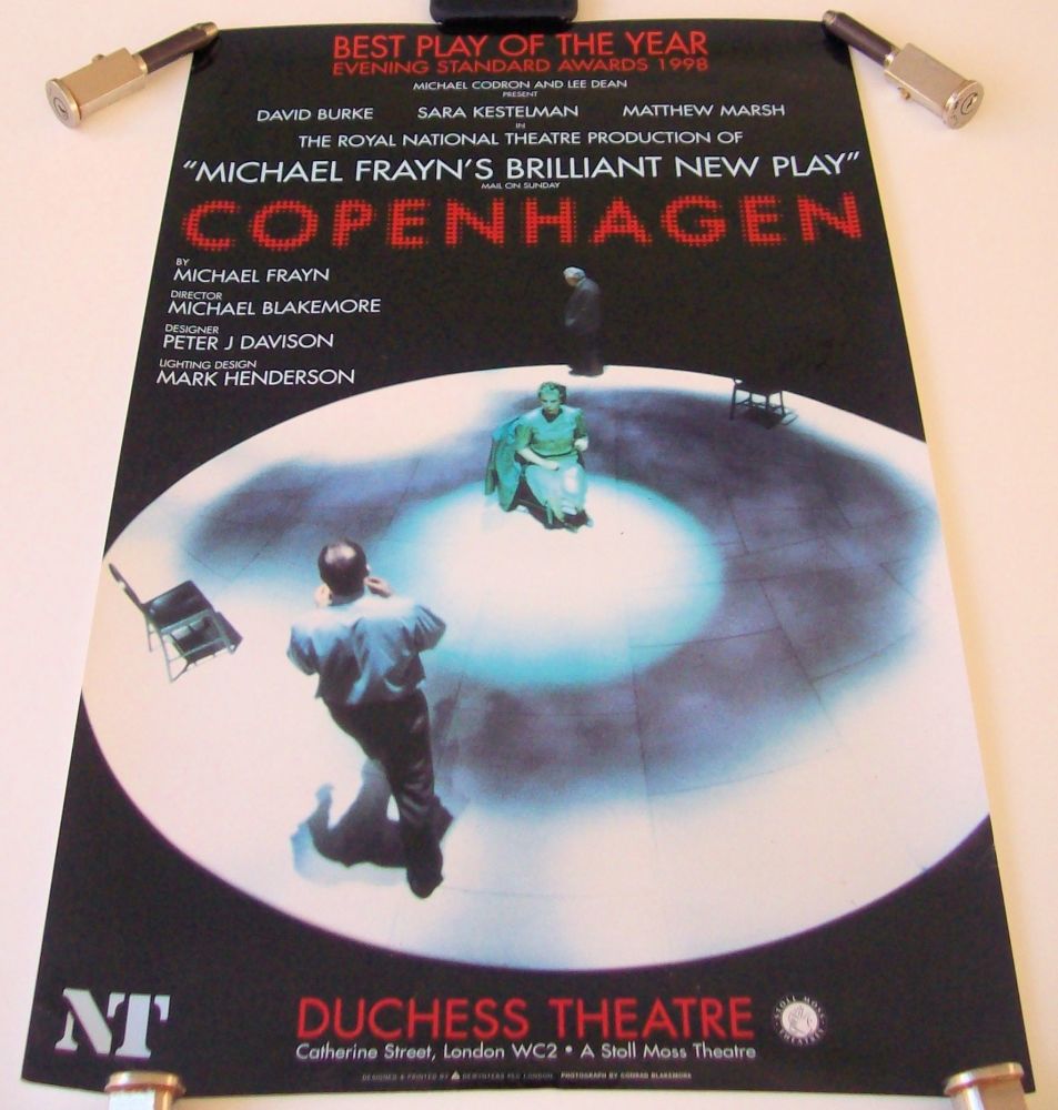 COPENHAGEN STUNNING RARE PROMO POSTER DUCHESS THEATRE LONDON FEBRUARY IN 19