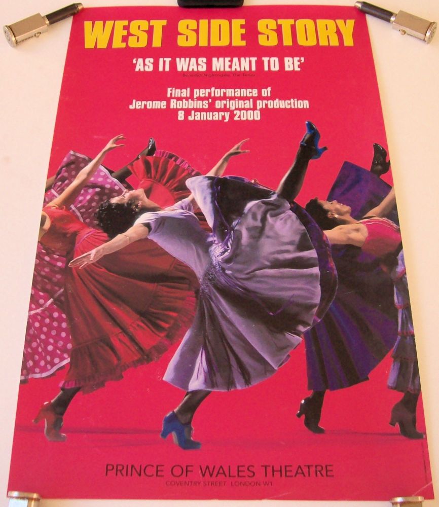 WEST SIDE STORY PRINCE OF WALES THEATRE JAN 2000 PROMO POSTER FINAL PERFORM