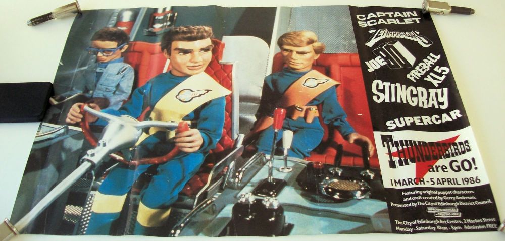 GERRY ANDERSON EXHIBITION PROMO POSTER MARCH & APRIL 1986 EDINBURGH ARTS CE