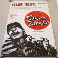 ZIGGER ZAGGER SUPERB RARE PROMO THEATRE POSTER STRAND THEATRE LONDON IN 1968