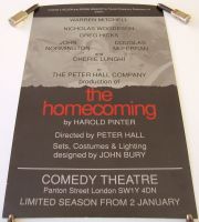 THE HOMECOMING WARREN MITCHELL CHERIE LUNGHI FULL CAST AUTOGRAPHED POSTER COMEDY THEATRE LONDON 1991