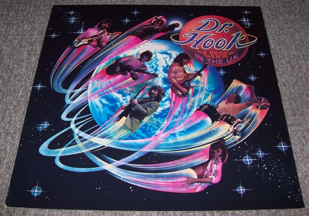 DR. HOOK U.K. RECORD COMPANY PROMO SHOP DISPLAY FLAT FOR THE ALBUM 'LIVE IN