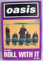 OASIS UK RECORD COMPANY PROMO SHOP DISPLAY STANDEE 'ROLL WITH IT' SINGLE IN 1995