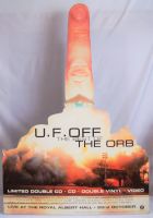 THE ORB U.K. RECORD COMPANY PROMO SHOP DISPLAY STANDEE FOR THE COMPILATION ALBUM 'U.F. OFF' IN 1998