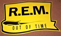 R.E.M. U.K. RECORD COMPANY PROMO SHOP DISPLAY FLAT FOR THE ALBUM 'OUT OF TIME' IN 1991